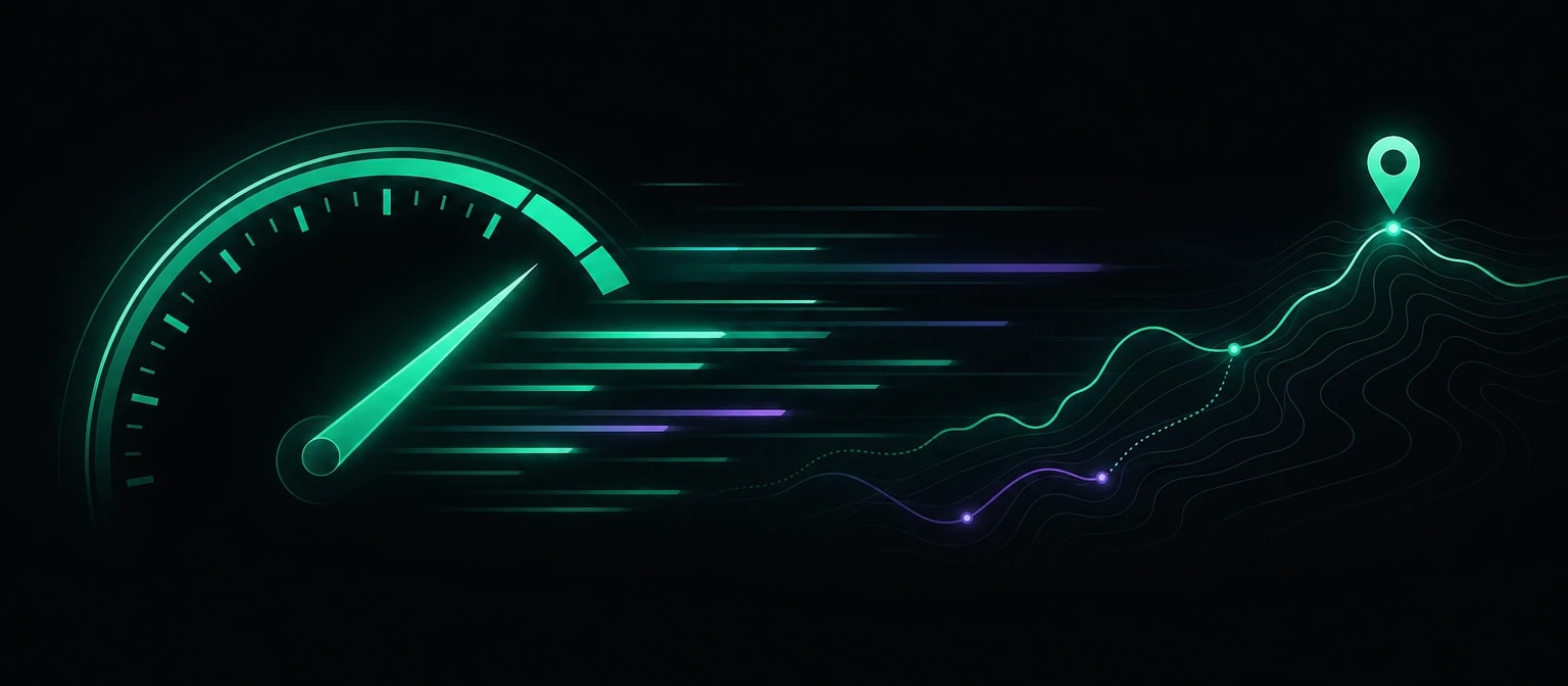 GPS speedometer gauge and altitude contour illustration